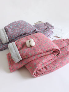 High Waist Thin Pure Cotton Pants Womens Casual Cotton Trousers Breathable Air Conditioning Pants Moisture Wicking Health Care