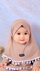 [Stok KL] PREMIUM Set Gamis Bayi Perempuan 0-18 Bulan | Siap Tudung! Pakaian Muslimah Comel & Sopan | Lembut & Sejuk