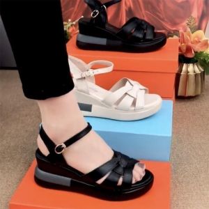 Womens Roman Thick Heel Sandals Soft Bottom Casual Style Low Cut Ankle Strap High Heel Fashionable Summer Shoes