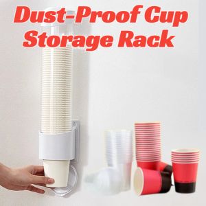 Dust-Proof Cup Storage Solutions: Home Storage Organizer & Automatic Cup Dispenser