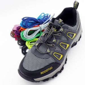 Solid Elastic Shoe Laces Round Shoelace Rubber Bands Sneakers Tennis Lock Shoelaces Without Ties Adult Kids for Shoes Accesories