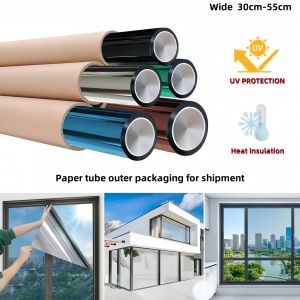 One-Way Perspective Window Film Household Insulating Glass Film 99% Uv for Windows Balcony Privacy Protection Mirror Reflective Glass Sticker