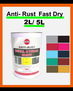 Camlux Anti-Rust Metal & Wood Paint 5L Fast Dry for Metal/Door/Gate/Grill Use