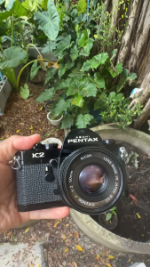 ASAHI PENTAX K2(BLACK BODY) RICOH RIKENON P 50MM.F2 PK MOUNT