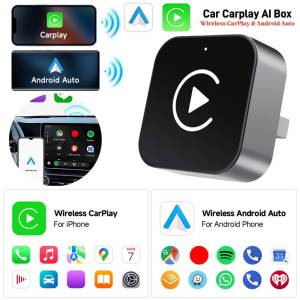 ANENG | 2 in 1 Wireless CarPlay Android Auto Adapter Plug & Play Convert Wired to Wireless Dongle for Factory Wired CarPlay Wired Cars