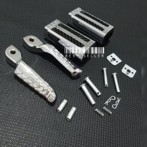 Sepaket Injakan kaki / Pijakan Kaki / FootStep Depan Dan Belakang Besi Stainless / Hard Chrome Import Rx King / Rx K / Rx Special  Universal Motor / Untuk Semua Motor Gede Dan Motor Bebek