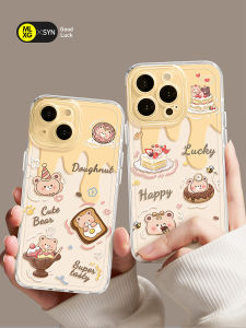 Transparent iPhone 16 pro Case with Lanyard Anti-Fall Protection Silicone Cartoon Design Eco-Friendly Apple Phone Cover