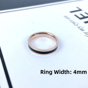 HANXIUNI | Stylish Rose Gold Narrow Ceramic Rings