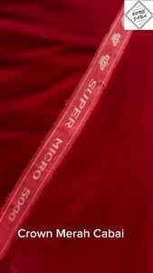 Kain Bludru Eceran Yooshin Crown Super Quality Micro Velvet 5000 Cocok Untuk Produksi Baju Adat Kebaya dan Songkok