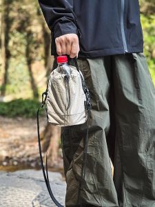 Outdoor Lightweight Multifunctional Camping Mobile Phone Bag Cycling Workwear Crossbody Bag Solid Color Single Shoulder Bag Water Cup Bag