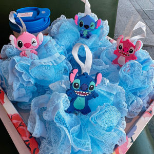 Anime Lilo Stitch Children Bath Ball Soft and Non-Dispersing Bath Flowers Bath Foaming Net Bubble net Christmas Halloween Gifts
