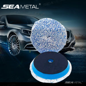 SEAMETAL 3/5 Inches Car Waxing Polishing Paint Care Buff Pads Microfiber Wax Applicator Cleaning Tools