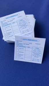 Kartu Pemeriksaan Lab Kartu Kontrol isi 100 pcs Kartu Pemeriksaan Laborat (kadar gula tensi asam urat kolestrol HB)