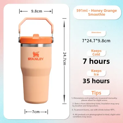 Stanley | Folding Straw Large Capacity Insulated Water Bottle 591ml /887ml