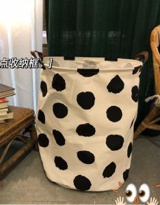 Foldable Three-Dimensional Laundry Basket Cloth Art Home Use Large Size Dirty Clothes Basket Toy Storage Waterproof Basket