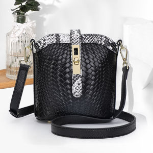 Aidrani กระเป๋าสะพายข้างแฟชั่นแบบใหม่กระเป๋าสตรีลายสานกระเป๋าสะพายไหล่ถุงกระเป๋าคุณภาพดีผ้าหนังวัว