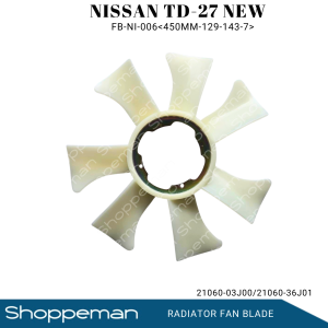 NISSAN TD-27 TD27 NEW RADIATOR FAN BLADE 450mmx129x143 7 BLADES 21060-03J00 21060-36J01