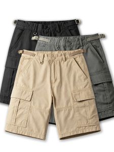 LIIEN NOOS | Cotton Workwear Style Multi-pocket Shorts
