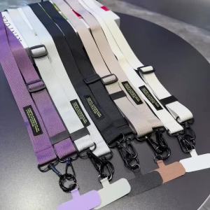 Candy Color Adjustable Lanyard 140CM Crossbody Neck Cord Wrist Strap for iPhone Samsung Phone Case Diagonal Long Rope Pendant