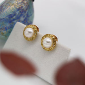 Retro Style 925 Silver High Gloss Natural Pearl Invisible Clip-On Pain-Free Mosquito Coil Elegant Atmosphere Piercing Free Earrings