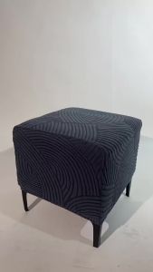 1PC Hình Học Jacquard Ottoman Bao Co Giãn Chống Bẩn Bọc Ghế Vuông Để Chân Ghế Nhà Phòng Ngủ Bảo Vệ Nội Thất