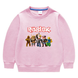 Roblox Long Sleeve Cotton Sweatshirt for Boys Baby Pure Cotton Thin Autumn Clothes Street Style Cartoon Korean Version