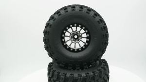 TxxRcss 238g Super Heavy RC 1.9 Beadlock Wheel & Tire Set (4-Piece) for 1/10 SCX10 SCX10 SCX10 Pro TRX4 TRX6 Gen7/8 RC Crawler C