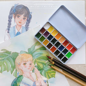 Shi Mingke Sub-Packaging College Grade 24 Color Watercolor Sub-Packaging 36 Color Stavrou 24 Color Macaron Mineral Precipitation