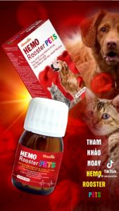 Vemedim Hemo Rooster Pets Bổ Máu Tăng cơ Bền sức Nhanh Hồi phục cho Chó mèo - Hộp 50 viên