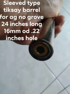 Sleeved type tiksay barrel for ag plain inside 24 inches long 16mm od .22 inches hole