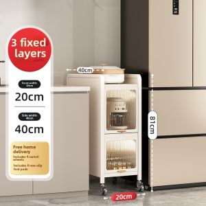 B&W | Slim Gap Storage Cabinet for Kitchen