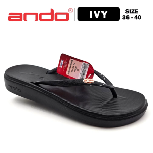 Sandal Jepit Wanita Dewasa – ANDO – IVY – Size 36-40 – Casual – Fashion Hitam