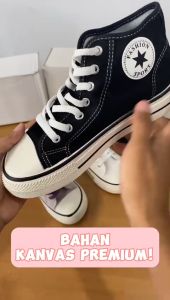 Sepatu Sneakers Kanvas Elastis Wanita  Import  (WW-2) Sepatu  Import Wanita Kasual Kanvas  Sneaker Wanita Kasual (+Box) Import