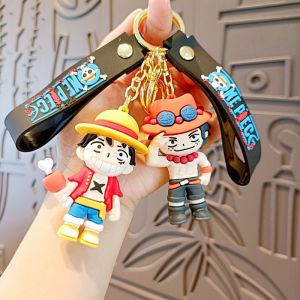 New Style Tingming One Piece Series Keychain Luffy Ace Zoro Anime Doll Pendant Party Holiday Gift