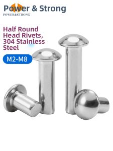 POWER&STRONG | 304 Stainless Steel Solid Rivets GB867 Standard