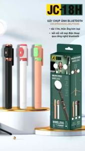 Gậy livestresm JC-18H quay tik tok quay video chụp ảnh Gậy chụp ảnh tự sướng 3 chân có đèn led Tripod điện thoại kiêm giá đỡ điện thoại livestream