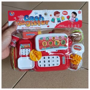 Mainan Anak KASIR BURGER LK21 Cash >40% Register Scanner/ Mainan Anak Mesin Kasir