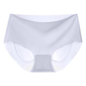 Miiow | Cat Woman Ice Silk Seamless Ladies Silk Antibacterial Mid Waist Briefs Summer Thin Triangle Shorts Comfortable Underwear