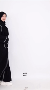 Khizan abaya bisban twill polos gamis abaya umroh adem