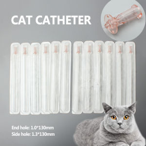 Disposable Cat Urinary Catheter Sterile Feline Specific Bladder Stone Obstruc Urethral Catheters 1.0 1.3mm Veterinary Instrument