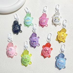 Sanrio HelloKitty Keychain Luminous Turtle Kuromi Resin Cartoon Couple Small Pendant Keychain Schoolbag Pendant