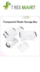 T Rex Samy Transparent Plastic Storage Box / Small Spice Container / Mini Storage Box / Stationery Box Jewelry Craft Box