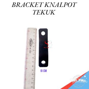 Bracket Knalpot Plat Besi Tebal Lubang Breket Kenalpot Tekuk Universal Motor Panjang 10 15 18 20 25 30 Cm
