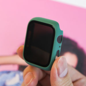 Privacy Glass+Case For Apple Watch 45mm 41mm 44mm 40mm Tempered Anti-Peeping Screen Protector For iWatch 8 7 6 5 4 SE 9 Cover