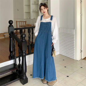 Slimming Effectiveness Long Mid-Length Zipper Denim Halter Dress Womens Style Commute Wind Autumn New Arrival plus Size