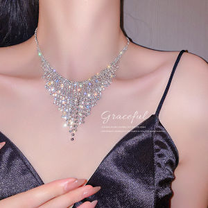 SEAKARA Exquisite Titanium Steel Female Fashion Necklace Accessories Gift Diamond Necklaces