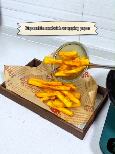50/100Pcs Baking Wax Paper Burger Wrapper Sandwich Paper Oil-proof Baking Paper Wax Paper Bread Burgers