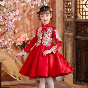Dinielephant | Chinese New Year Red Dress For Girls Winter