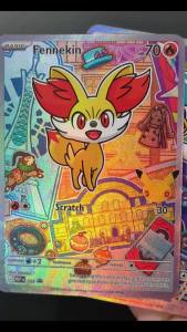 Funism | DIY Proxy PKM English 30th Celebration MEP Series 3 First Partner Kalos Chespin #058 Fennekin #059 Froakie #060 Game Card Toy