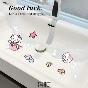 Tấm Lát Gạch Phòng Tắm Hình Mèo Katie Chống Thấm Nước Che Giấu Vết Xước Trang Trí Nhà Bếp Đồ Dùng Vệ Sinh Cá Nhân